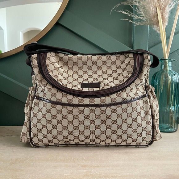 Gucci GG Supreme Monogram Diaper Bag Canvas - Picture 1 of 15